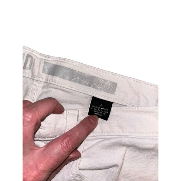 DKNY Jeans Bleeker Boyfriend White Denim Pants Comfort‎ Casual Everyday - Picture 4 of 10
